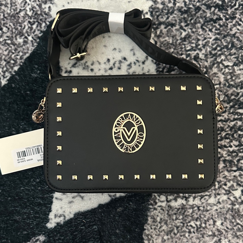 Valentino Black Studded Crossbody Bag